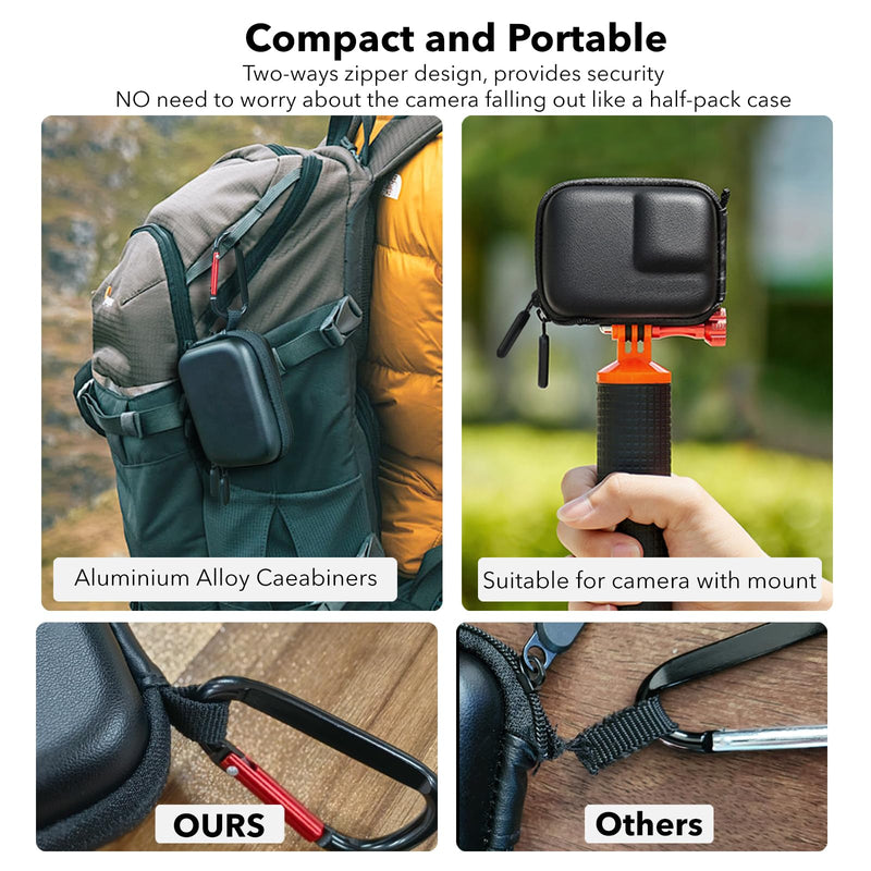 [AUSTRALIA] - OSMO Action 5 Pro Accessories, PU Portable Mini Carrying Bag Case, Lens Screen Protectors (6 Pack) Comatible with DJI Osmo Action 5 Pro, Rubber Lens Cap Cover for DJI Action Camera Accessory for DJI Osmo Action 5 Pro 