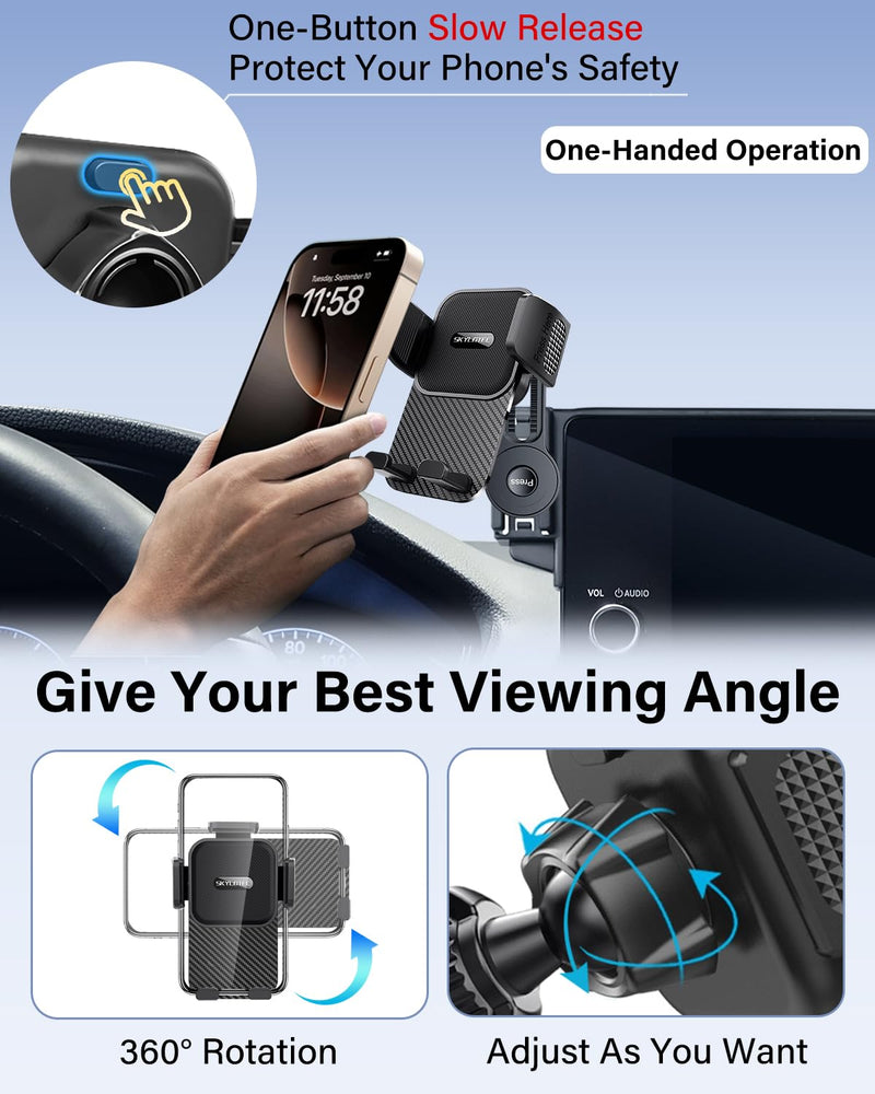 SKYLOTEC Car Phone Mount for Mazda 3 2014-2016/CX-3 2016-2021 Accessories | MX-5 MX5 Miata 2016-2023, 7-Inch Screen Automobile Cradles with Extension rod, Cell Phone Holder, Not Block Air Vent Universal Holder CX-3 2016-2021(Extension Rod)