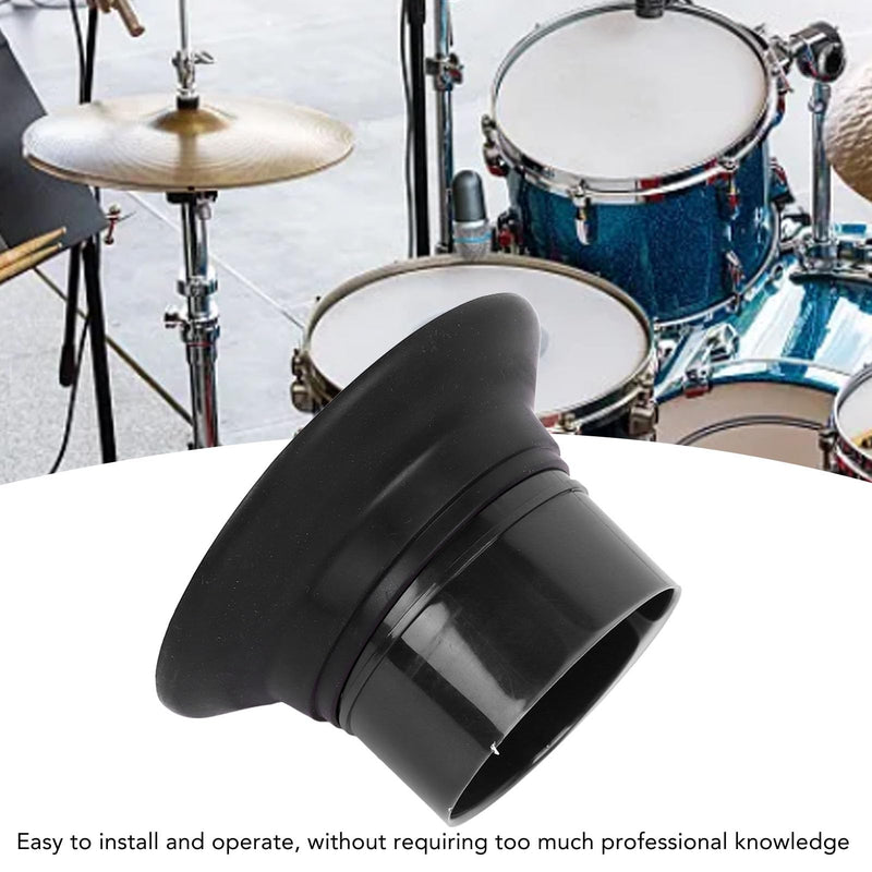 [AUSTRALIA] - Kick Drum Enhancer, Drum Bass Speaker Expands Frequency Enhances Musical Effect with Port Hole Protector for Performance (WP06 Black) WP06 Black 