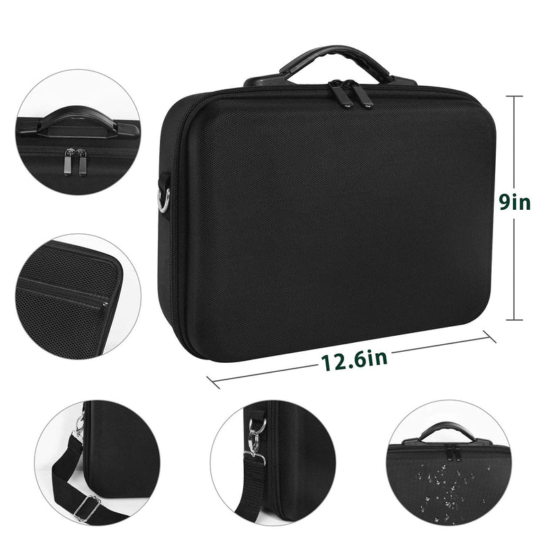 Carrying Case for Hyperice Hypervolt / Hypervolt Plus 5 Attachment Slots Portable Storage Bag Waterproof Anti Shock Hard Shell Case for Hypervolt Massage Device (Case Only)