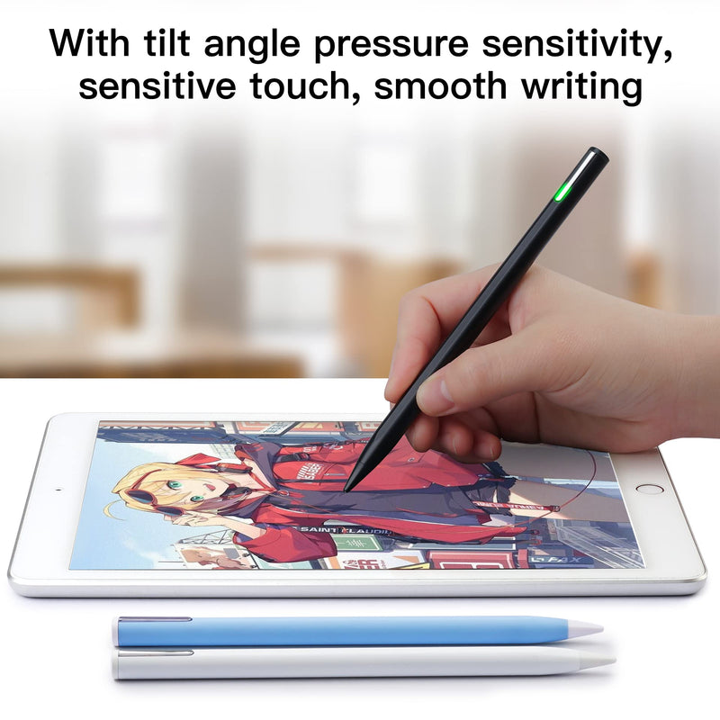 Stylus Pen Compatible for iPad (2018 and Later) ,Palm Rejection, Compatible with iPad Pro 11&12.9 Inch,iPad Air (3rd/4th/5th),iPad Mini(5/6th),iPad(6/7/8/9th),Tilting Detection (White) White