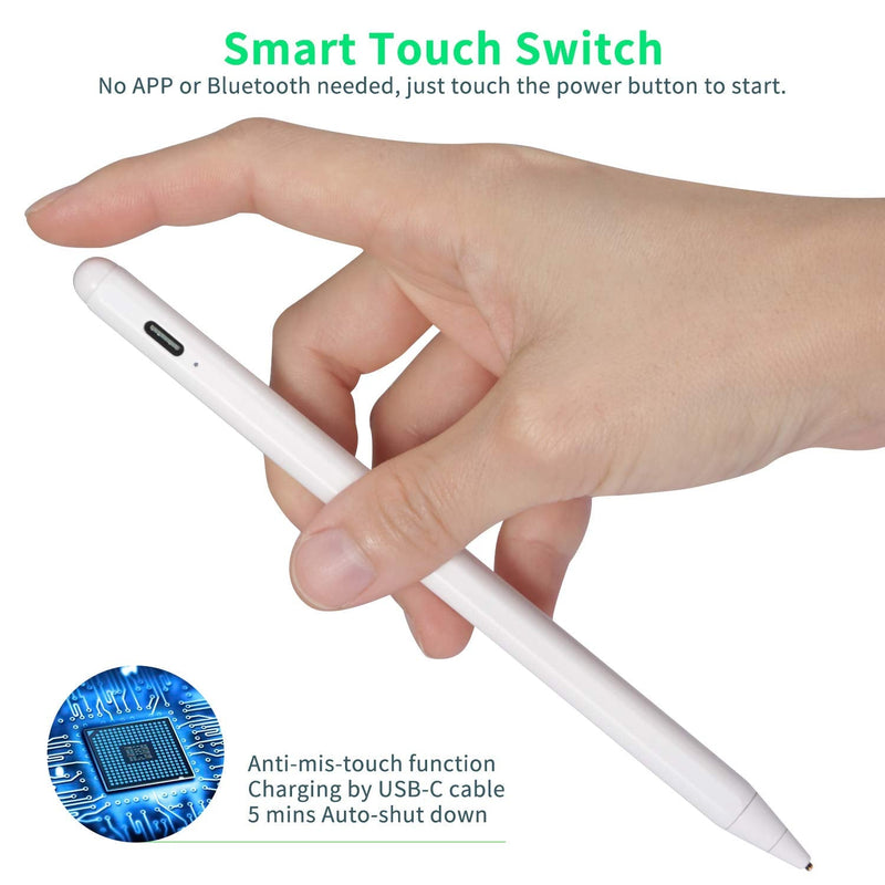 Stylus Pen for LG V60 ThinQ Dual Screen,Active Capacitive Digital Pencil Compatible with LG V60 ThinQ Stylus Pen,Good for Note-Taking and Drawing Pens with Touch Control and Type C Recharge,White