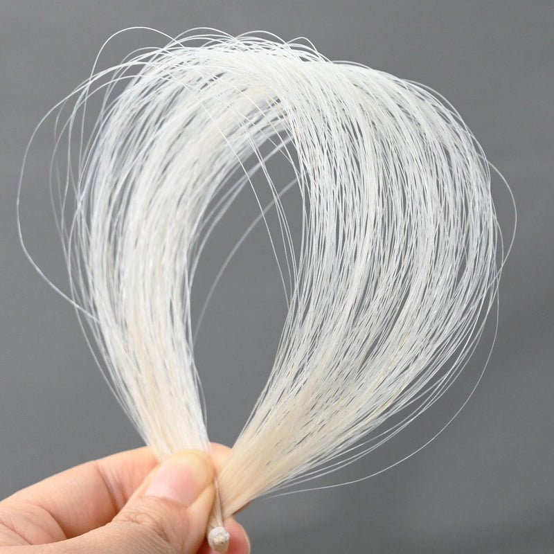 2 Hanks Cello Bow Hair Replacement 29 Inches Natural Mongolian Horse Hair for 4/4 Cello Bow Rehair Tools Accessories Sets