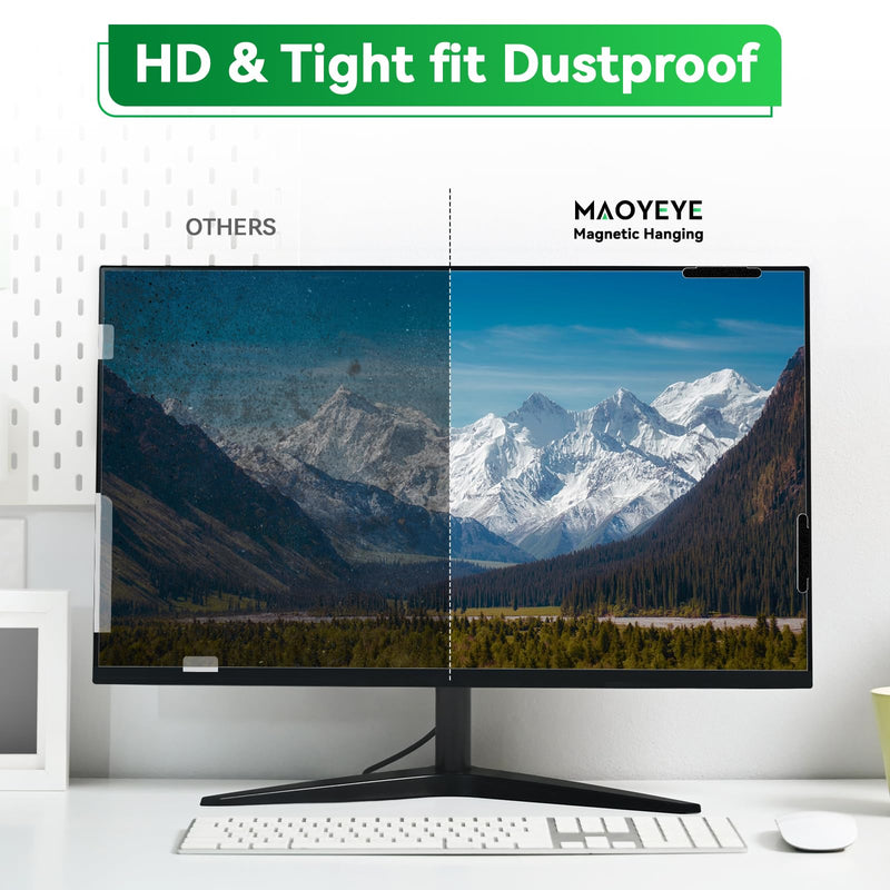 [2 Pack] Magnetic 23.8 in Computer Anti Blue Light Screen Protector for16:9 Aspect Ratio Widescreen Monitor, Hanging Eye Protection Anti-Glare Light Screen Protector, Removable 23.8in Protective Film 23。8 inch