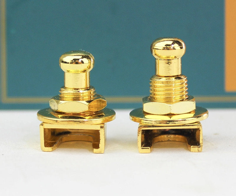 Walker & Williams Gold Extra Long Deep Barrel Strap Locks for Thick Guitar Straps