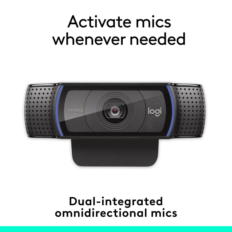 Logitech C920e HD 1080p Mic Enabled Webcam Certified Zoom Microsoft Teams | Certified for Zoom, Microsoft Teams compatible, TAA compliant Default Mic-Enabled