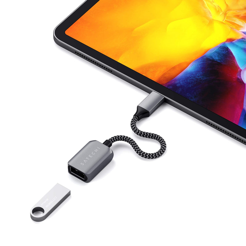 Satechi USB-C to USB 3.0 Adapter Cable – USB Type-C to Type-A Female – Compatible with 2021 MacBook Pro M1 Pro & Max, 2020 MacBook Air/Pro M1, 2021 iPad Pro M1 and More