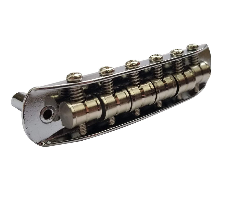Mustang Bridge w/Large Saddles, also fits Fender Jaguar or Jazzmaster- Chrome