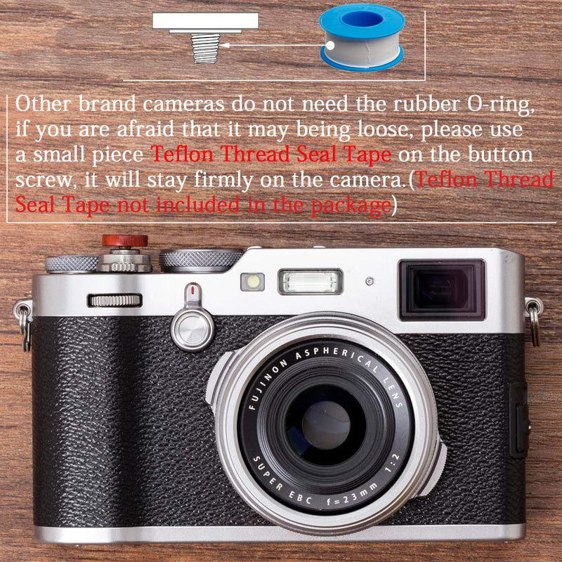 VKO Wood Soft Shutter Release Button,Delicate Camera Shutter Button 12mm Concave Surface Red(Wood Grain Random) Red Wood 12mm Concave