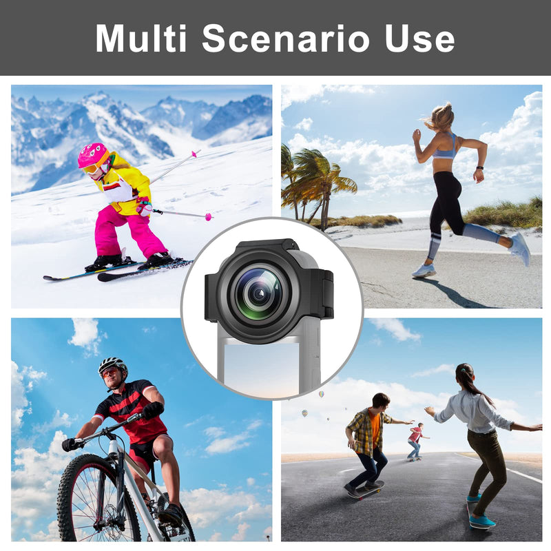Upgrade Lens Guard for Insta360 X3 Protective Cover Case for Insta360 Camera Accessories(Optical Glass Lens Cap) Snap-on