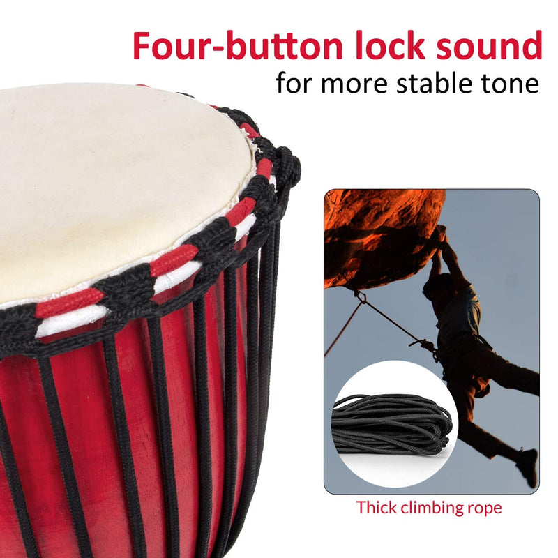 Kmise 8" Djembes African Hand Drum Mahogany Standard Goat Skin Drumhead (MI3039) 8 inch