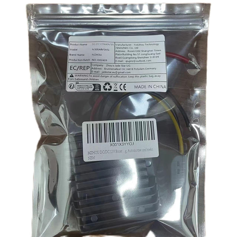 [AUSTRALIA] - 240W DC-DC Boost Converter, 12V/24V to 48V 5A Boost Transformer - Waterproof IP67,Suitable for Golf Carts, Solar Panels, Electric Scooters, Overload/Short Circuit Protection Grey-DC 12V to 48V5A 