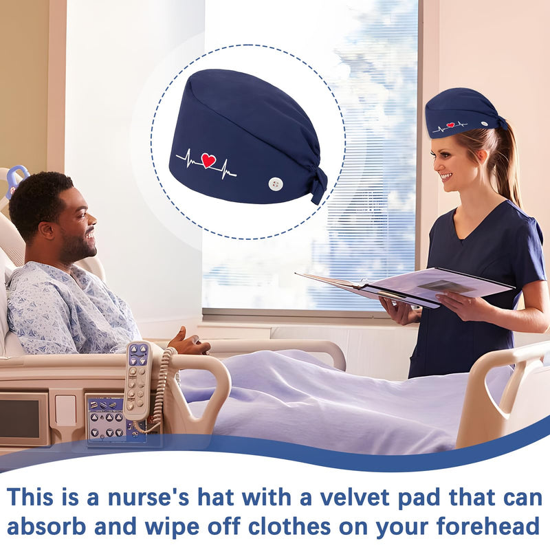 [AUSTRALIA] - Smomend Surgical Cap, Funny Surgical Caps for Doctors, Nurses, Dentists and Medical Personnel, Unisex Fabric Hood with Sweat Absorber for Hospital, Clinic and Laboratory, One Size, Blue, blue 