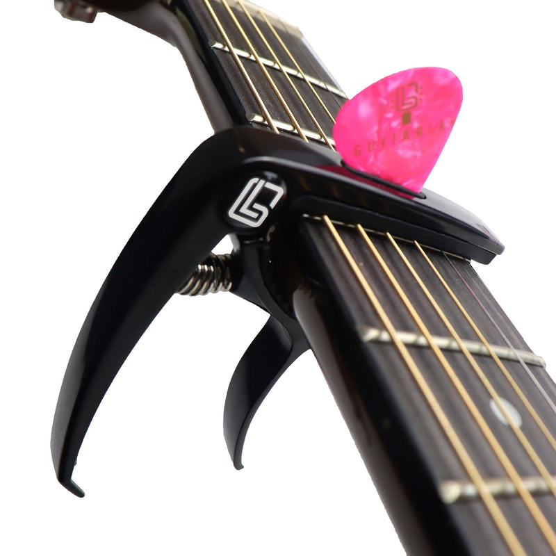 Guitar Accessories Kit - Premium Metal Tin with Guitar Strap, Capo, Tuner & Picks for Acoustic, Bass, Electric & Ukelele Guitars
