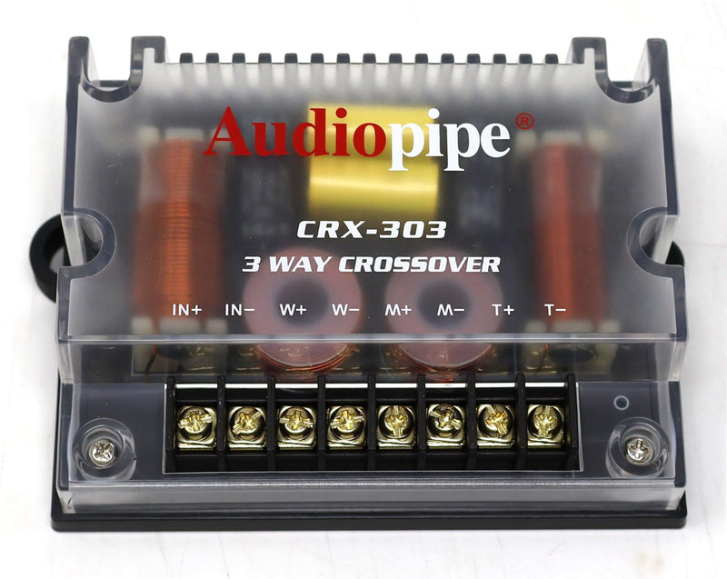 2 Pack 4 Ohm 3 Way Passive Crossover 300 Watts Passive Car Audio Tweeter CRX-303