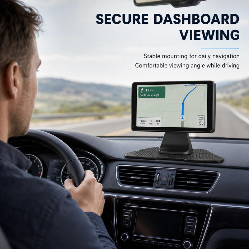 Carplay Mount For Portable Car Play Screen,Carplay Screen Mount With Extra Large Adhesive Base,Carplay Holder Mount,Cd Mount For Carplay Screen,Carplay Dash Mount For 7/9"/10.26" Displays Easy Install