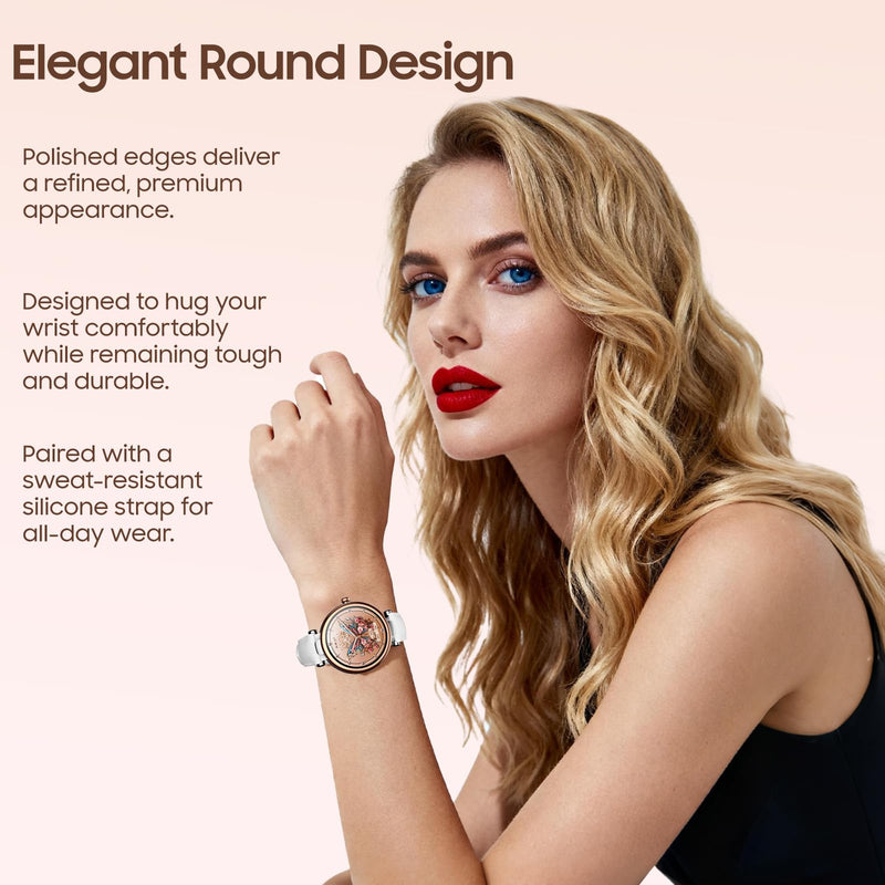 TOZO S8 AMOLED Smart Watch for Women, 1.32" HD Color Screen, Health Tracker Ladies Watch, A1 Wireless Earbuds Bluetooth 5.3 Light Weight in Ear