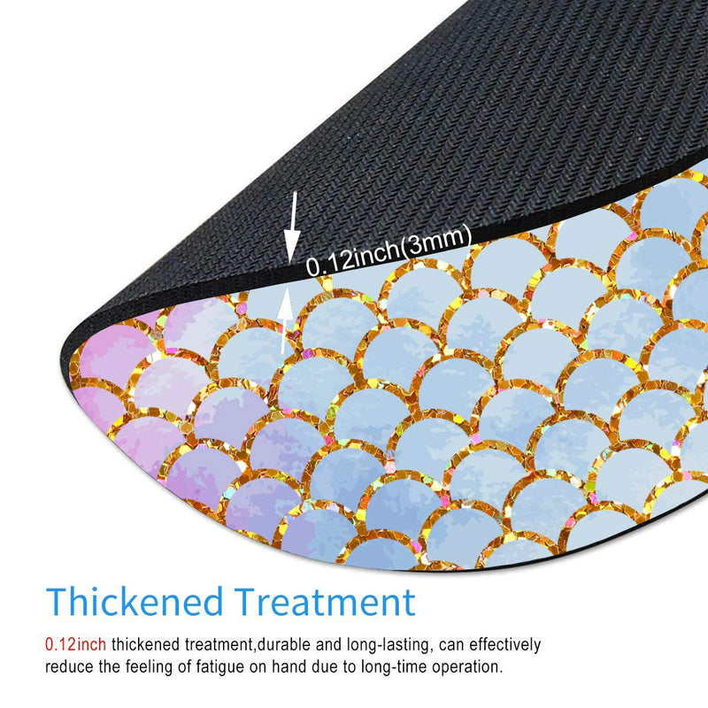 Smooffly Mermaid Scales Mousepad Round Mouse Pad Mermaid Mousepads Desk Accessory Cute Circular Mouse Pads Size 7.9 x 7.9 x 0.12 Inch Gmr46