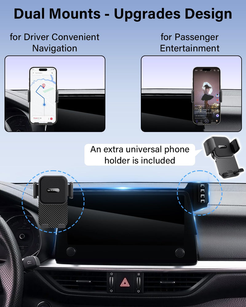 SKYLOTEC Dual Phone Holder for MINI Cooper R56 2007-2013 Accessories | Dashboard MINI Cooper Phone Mount Accessories, for iPhone Smartphones, Not Block Air Vent, Not for R60, Countryman