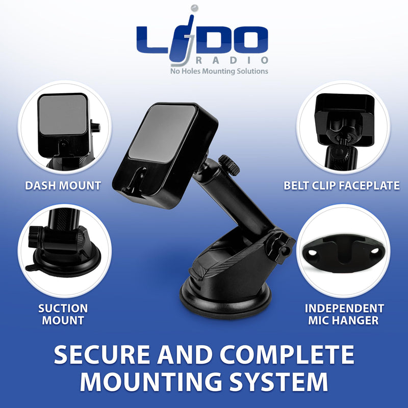 Lido Windshield Dash Mount for Motorola Wave TLK110 TLK100 and SL300 with Mic Holder