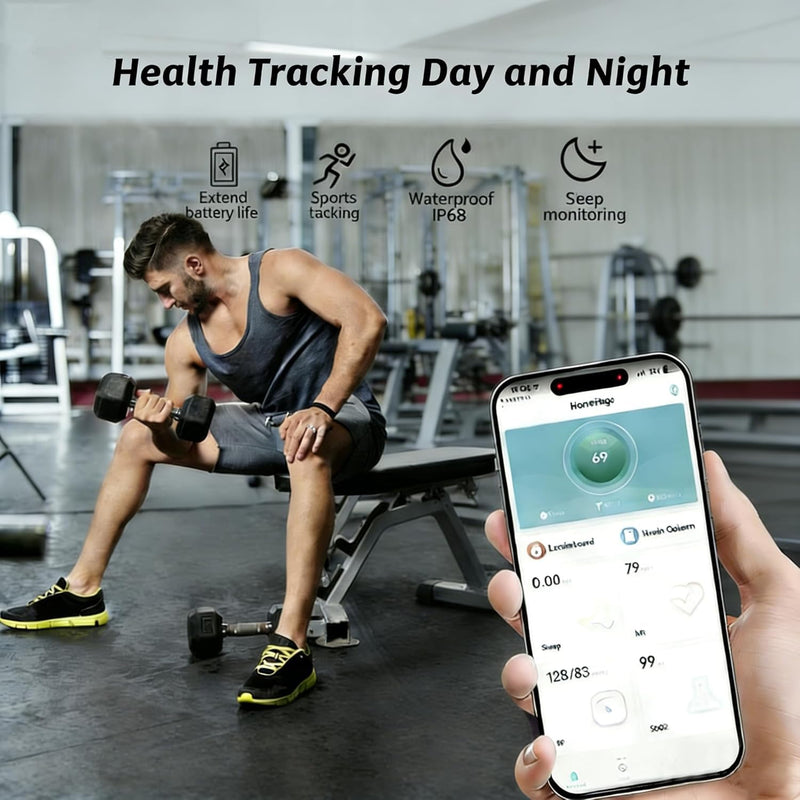 Smart Ring for Women Men,Fitness Tracker (Gold,6)