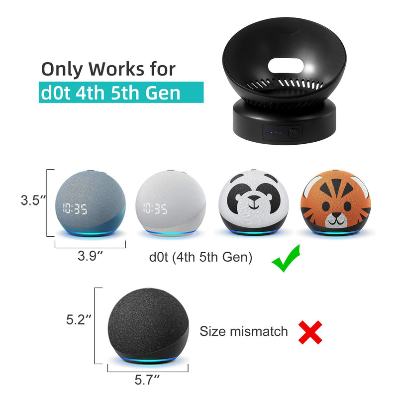 [AUSTRALIA] - Battery Base for D0/t 4th & 5th Generation Portable D0/t 5TH Gen and Google Nest WiFi Battery Base Stand, Not Including The Speaker (black) black 