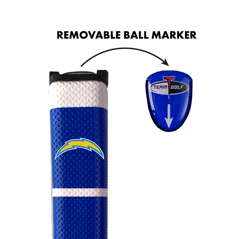 [AUSTRALIA] - Team Golf NFL San Diego Chargers Golf Putter Grip Golf Putter Grip with Removable Gel Top Ball Marker, Durable Wide Grip & Easy to Control 