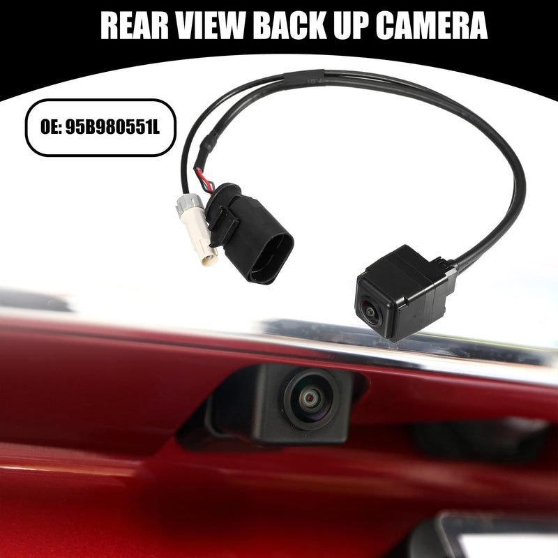 95B980551L Rear View Back Up Camera for Porsche Macan 15-20 1 Pc | Car rear park assist reverse camera, Plastic, Black, for Porsche Macan 2015-2020