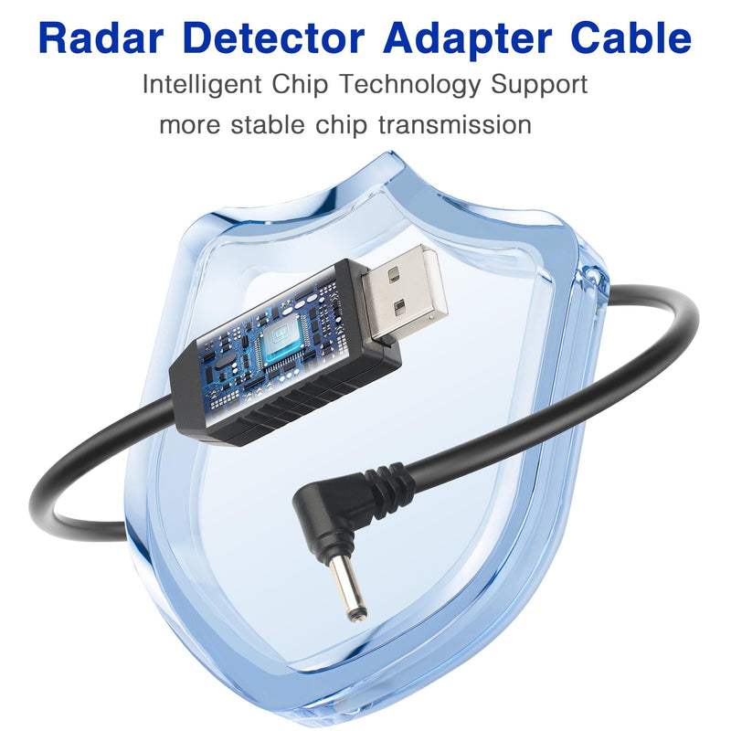 Radar Detector Power Cable for Cobra RAD350 380 450 480i 700i XRS9370 955 5300 9940 SPX 5300 5521 7700 ESR700 ESD737 767 SLR Vendetta 500,Power Cord for Cobra,Car Replacement Charging Cable 6.56ft DC3.5-6.56FT