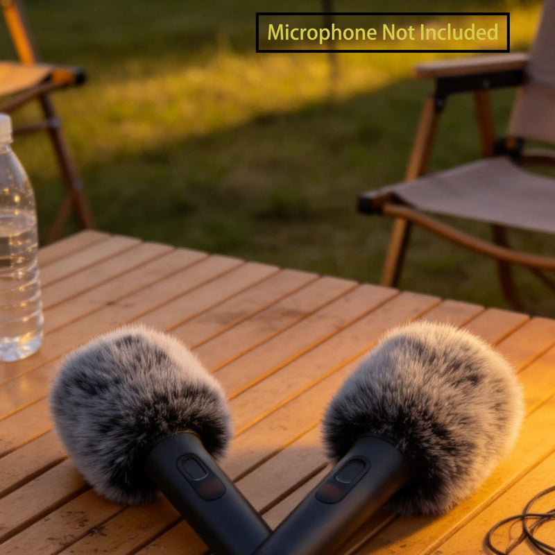 2PK Furry wind Compatible jbl PartyBox Wireless Mic Wireless Two Microphone | PBM100 PartyBox Mic 100 For Rode M1 M2 Compatible With Sennheiser XS 1 E 945 e935 E835 E825-S Windscreen DeadCat wind shield