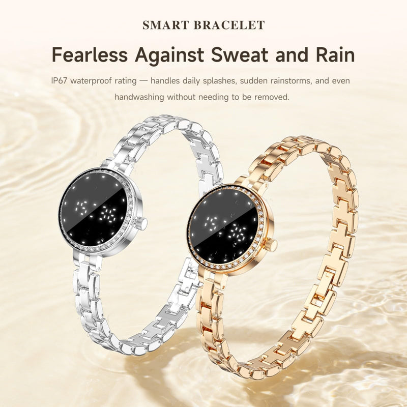 Smart Watches for Women Elegant Fitness Tracker Heart Rate Sleep Tracker Menstrual Cycle/Message/Call Reminder Remote Camera Sports Modes Smartwatch for Ladies iOS/Android silver