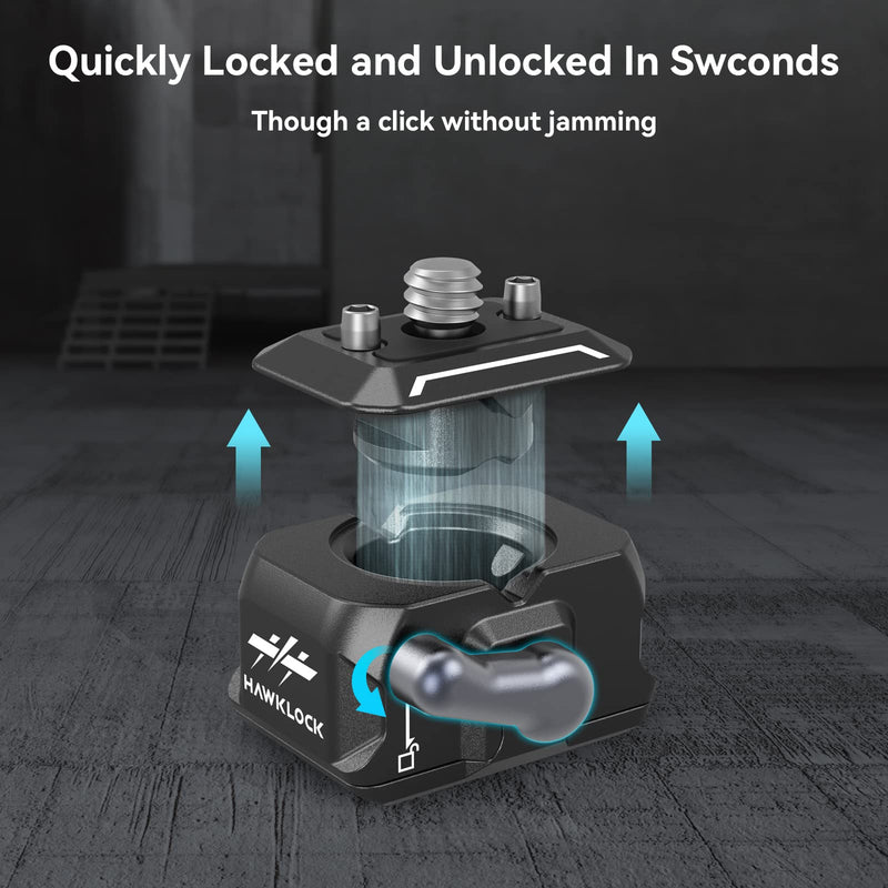 SMALLRIG Quick Release Plate Drop-in HawkLock Mini Quick Release Camera Mount Adapter with 1/4" Screw, for Camera Clamp, Super Clamp, Ball Head, Tripod, Magic Arm, Stabilizer, Field Monitor - 3513C Basic QR System