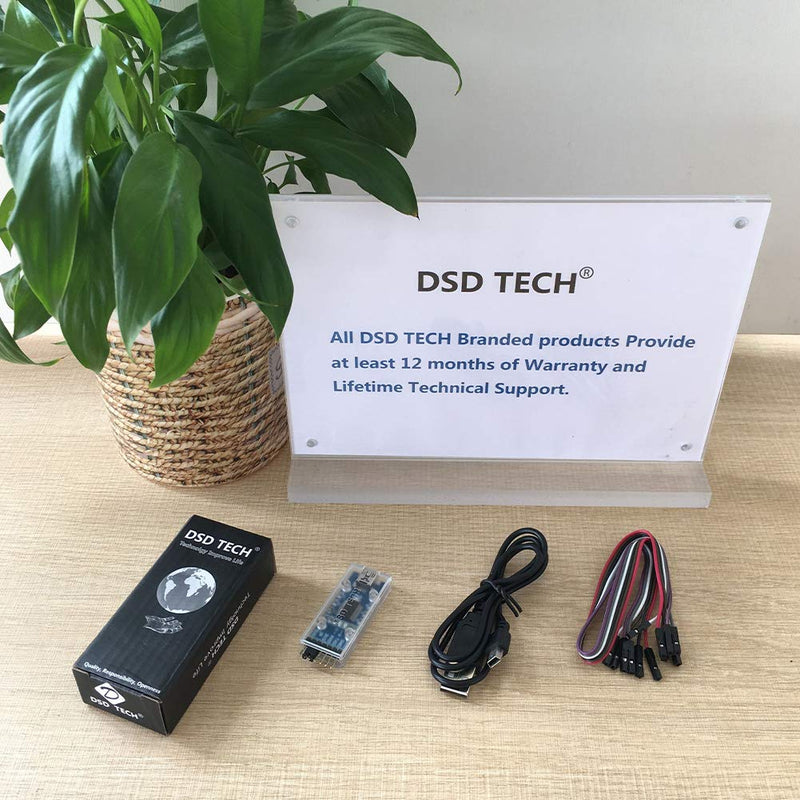 DSD TECH SH-U09F USB to TTL Adapter Support 3V3 and 5V0 TTL Featuring Genuine FTDI FT232RL IC