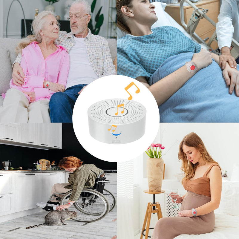 WiFi Caregiver Pager Call Button Wireless Nurse Alert Call Bell Emergency Alert Pager at Home for Elderly Patients wifi w 2-1
