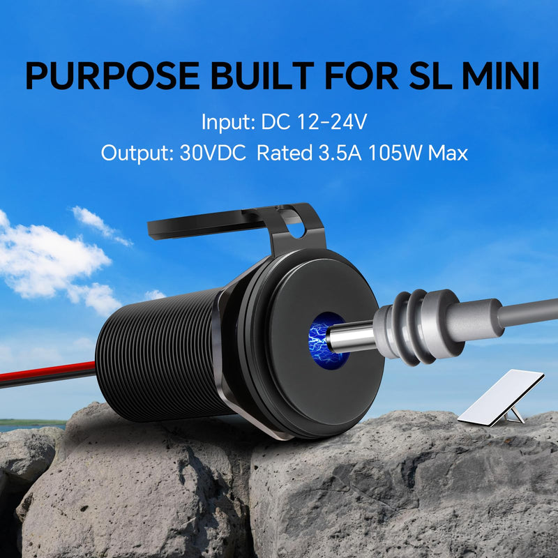 [AUSTRALIA] - for Starlink Mini 12V Power Adapter Recessed Mount, DC 12V to 30V Step Up Converter Waterproof & Aluminum, Power Supply Starlink Mini Accessories for RV, Boat, Camper, Off-Grid Use 