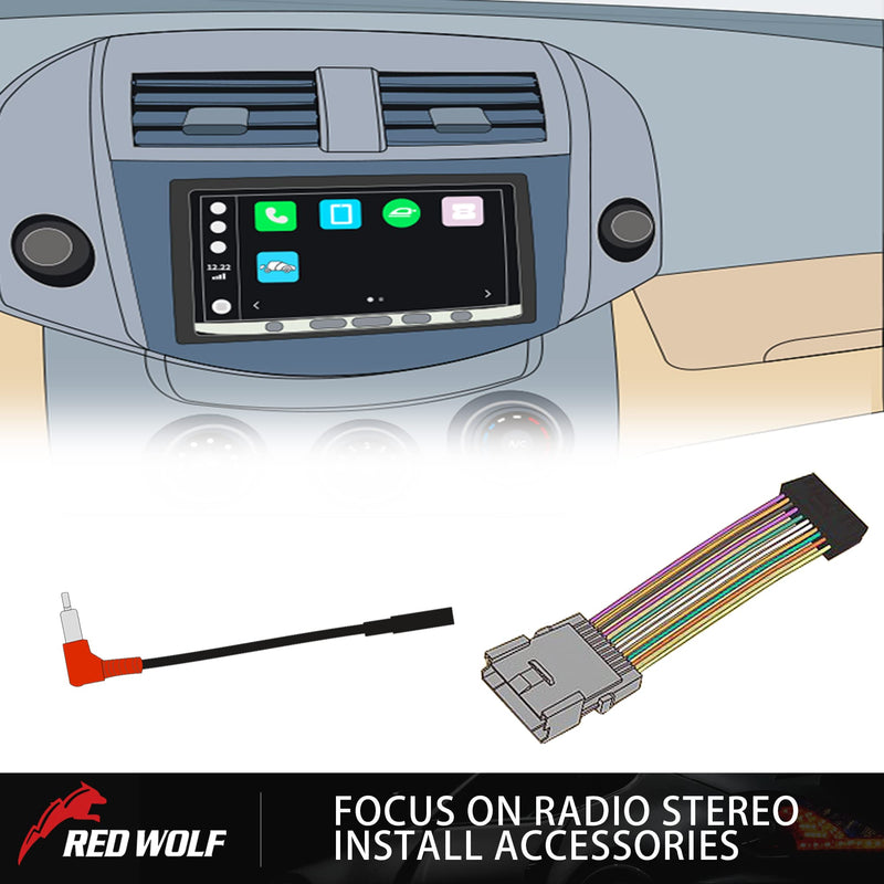 RED WOLF Car Radio Harness W/Wire Connector Butt for 1999-2002 GMC Chevy Chevrolet Sierra Suburban Install Aftermarket Stereo Head Unit CD Player Wire Cable Adapter Plug