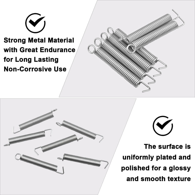 6 Pcs Electric Guitar Tremolo Bridge Springs, Noiseless Metal Guitar Bridge Instruments Accessories Replacement Parts for FR Fender Strat ST Stratocaster (Silver) 6 Pcs