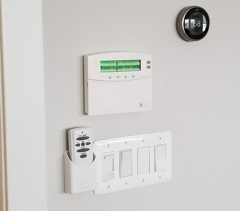 [AUSTRALIA] - The No-Screwups Remote Control Holder by Mount Genie (White): Wall Mount with No Damaging Screws or Tape. Installs in Seconds on Any Light Switch. Great for TV, Ceiling Fan and Roku Remotes. White 