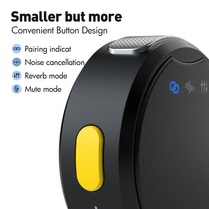 Wireless Lavalier Microphone for iPhone/Android, Mini Microphone with Noise Cancellation, 18Hrs Battery Life, Lapel Bluetooth Mic, USB C Wireless Lapel Microphone for Video Recording