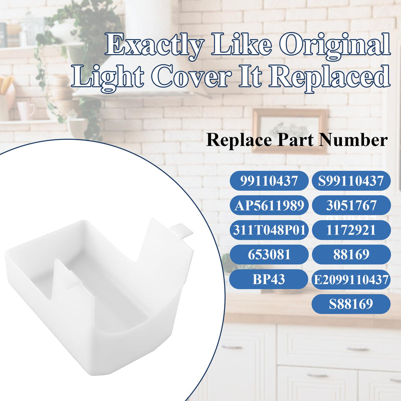 [AUSTRALIA] - 99110437 Range Hood Light Cover fit for Broan Nutone 41000 40000 42000 45000 BP43 S99110437 99110437 fit for Broan Range Hood Light Cover prime&swift 