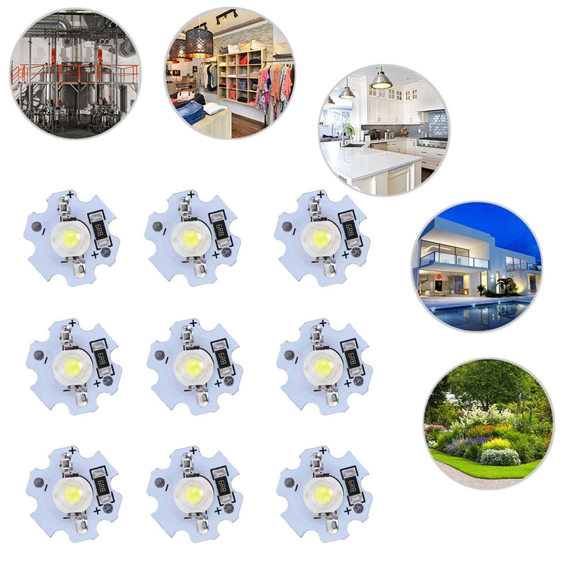 25 Pieces LED Lamp Beads 5V LED Chips 200LM 1W High Power SMD LED Lamp Chip Bulb for Replacement of Foodlight/Spotlight Lamps in Home Studio (Cool White 10000K), Lighting Accessories, Default