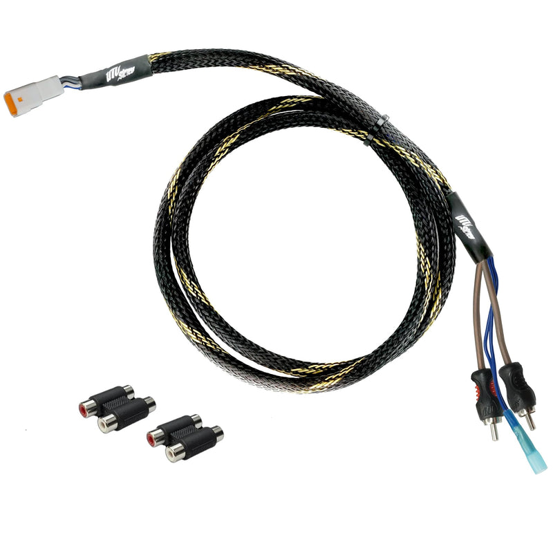 UTV Stereo 20' JL Audio RCA Subwoofer Output Harness for Can-Am Defender | For HD10 & HD11 Audio Roof Systems | Add Aftermarket Sub & Amplifier | Weatherproof | Plug & Play | Powersports Bass Upgrade