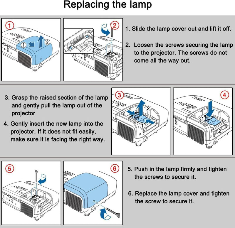 Projector Lamp Bulb for EPSON ELPLP88 Home Cinema 2040 2045 1040 740HD 640 | PowerLite 1224 1264 1284 97H 98H 99WH 955WH 965H U32+ W32+ S27 X27 S31+ W04+ W29 X29 X36+ EX3240 EX5240 EX5250 EX7240 EX9200
