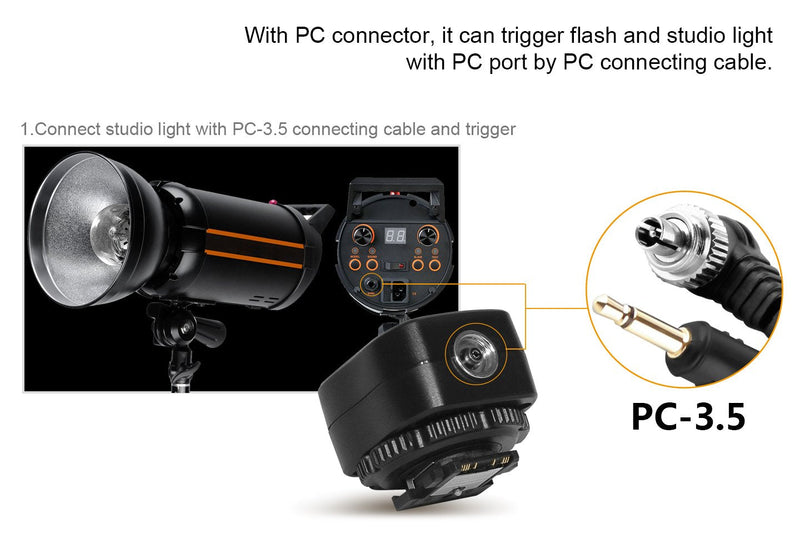 [AUSTRALIA] - Pixel TF-335 Hot Shoe Mount TTL Hot Shoe Adapter for Sony Cameras A7 A7S A7SII A7R A7RII A7II NEX6 RX1 RX1R RX10 RX100II HX50 A6000 A6300 and Sony Flash Speedlite HVLF58AM HVLF56AM MINOLTA 5600HS 