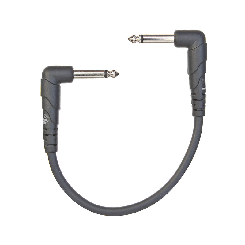D'Addario Guitar Cable - Guitar Patch Cable - Instrument Cable - Guitar Accessories - Classic Series Cable - 0.5 Foot/152.4 MM - Right Angle - Dark Grey - 3 Pack 6 in 3-Pack Round - Right Angle