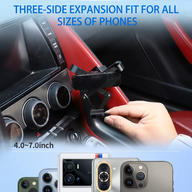 Daeiclru Cell Phone Holder Compatible with Jaguar F-Type 2013-2026 | Car Central Control Armrest Phone Mount, Auto Mobile Phone Holder Accessories (Style A)