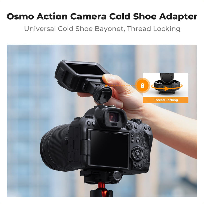 K&F CONCEPT Cold Shoe Action Camera Magnetic Quick Mount Holder, Tripod Mount for DJI Osmo Action 5 Pro Hot Shoe Camera Adapter with 1/4" Screw Hole for Osmo Action 3/4 DSLR Photography Accessories