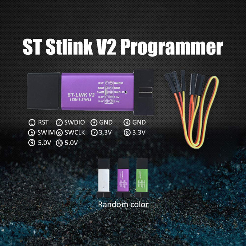 ICQUANZX ST-Link V2 Programming Unit Mini STM8 STM32 Emulator Downloader M89 New (Random Color)