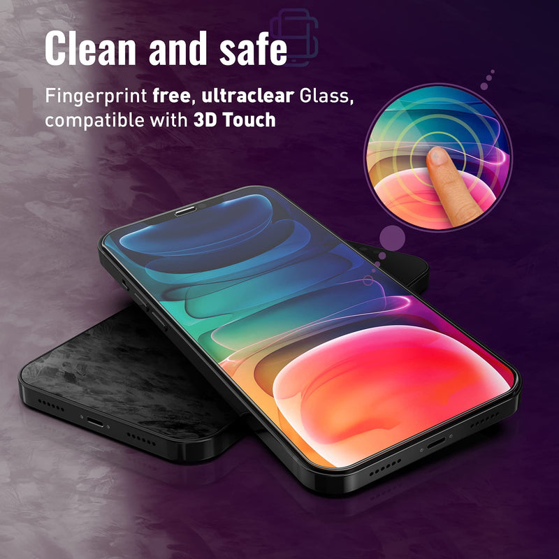 iPhone 12 Pro Max Screen Protector [2-Pack] with Easy Auto-Align Install Kit - Tempered Glass for iPhone 12 Pro Max (6,7") - New Glass with Your Next Phone