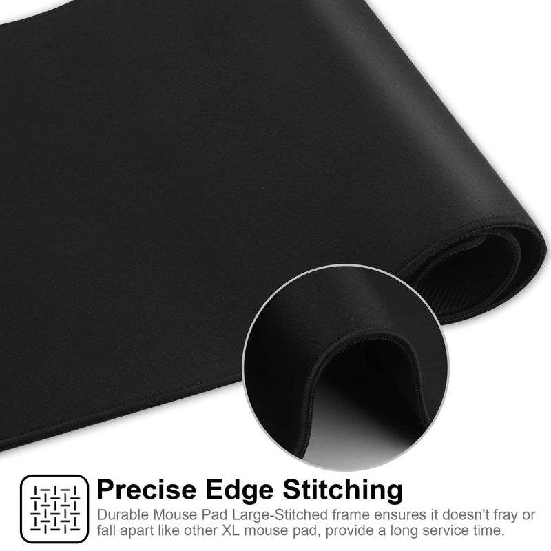 Jahosin Large Gaming Mouse Pad with Stitched Edges,[27.5x11.8In] Extended Mouse Pad with Non-Slip Natural Rubber Base for Gamer/Desktop/Office/Home (70x30 Blackus) 70x30 Blackus